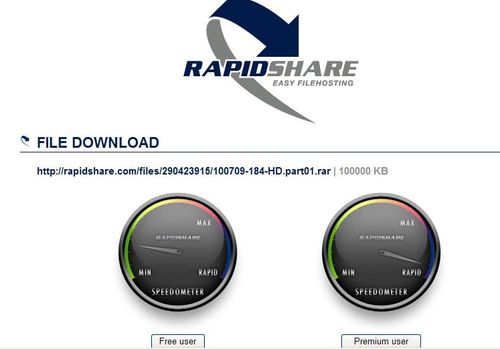 rapidshare免空下載的示範畫面