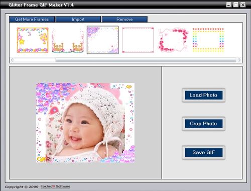 將寶寶照片加上動態可愛邊框-Glitter Frame GIF Maker