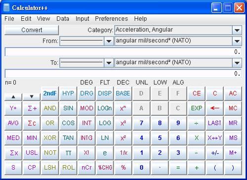 Calculator++強大的單位轉換功能