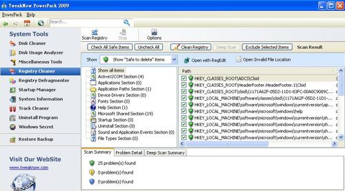 PowerPack的登錄檔分析工具