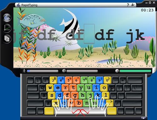 打字練習遊戲RapidTyping Typing Tutor實際練習擷圖