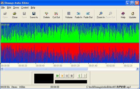 Shuangs Audio Editor音樂切割器主畫面