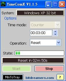 TimeComX3分鐘重新啟動電腦的控制