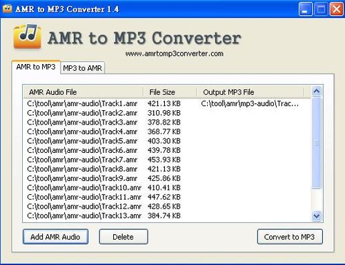 AMR to MP3 Converter一款簡易使用的amr轉mp3軟體工具