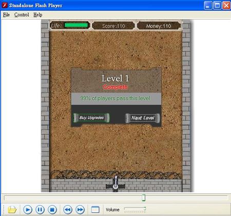 Standalone Flash Player單機播放守城小遊戲swf檔案